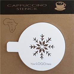 Snowflake white cappuccino stencil Snowflake white cappuccino stencil