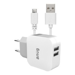 Snug Home Charger with Micro USB Charge and Sync Cable