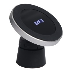 Input:: 5V-1.5A, Output: 5V - 1.0A, Magnetic design to hold phone, Compatible with all Qi enabled devices, Charging distance 3-5mm, 360 Rotation, Air vent mount clip, Desk stand, Fast Charging, 1 year warranty 