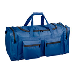 600D-2 side zip compartments-2 front pockets-maik zip compartment-webbing loop handles-5 plastic feet-adjustable straps-lighter shade webbing trim and webbing handles