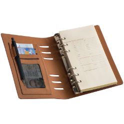 Soft PU perpetual diary/journal/notebook with a 4 year calender, tel and address book, 144 lined pages