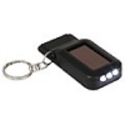 Solar LED light with 3 LED lights and an emergency whistle keyring
