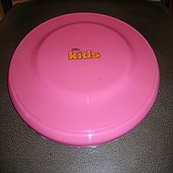 Solid hard plastic frisbee