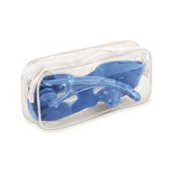 Massage set including eye mask in PVC plastic roller in TPR plastic and roller in PS Plastic ? comes in a transparent pouch