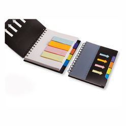 Spiral Notebook with sticky notes & flags
