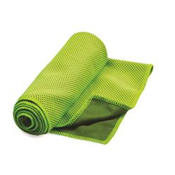 A sports towel made of 55% polyamide & 45% microfibre for high water absorbency