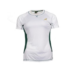 A white springbok supporter t-shirt for the girl that wants to shout out who she supports this world cup season