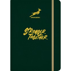 The Springboks Eco Journal is the perfect notebook for any rugby event season which is why it has the signature green and gold colouring that everyone should have to show their support and it's is in the size of 148mm x 210mm A5