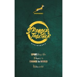 The Springboks Mandela Rainbow Eco Journal is the perfect notebook for any rugby event season which is why it has the signature green and gold colouring that everyone should have to show their support and it's is in the size of 130mm x 210mm A5