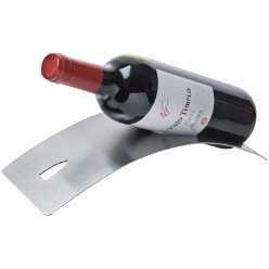 Stainless steel wine bottle holder. includes a holder for your bottle stopper