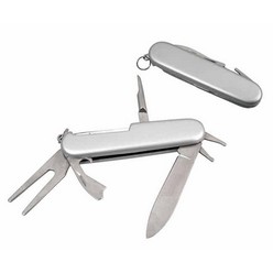 Stainless steel 5-in1 golfer friend pocket knife