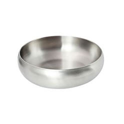 Stainless steel round salad bowl
