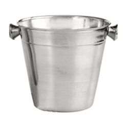 Stainless steel two tone ice bucket with grip handles