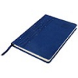 A5 notebook with satin bookmark, 96 sheets (192 lined pages) made from PU material