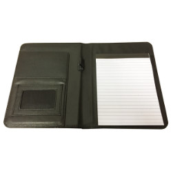 Includes Notepad, Pen Holder, 2 Inner Dividers and Card Holders - Material: Koskin with White Stitching - { Pen not included}