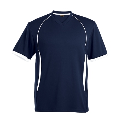 Storm Shirt: New active shirt with V-shape neckline and raglan styling with contrast piping, This golfers also has shaped contrast front panel lines, tonal self-fabric collar and double top-stitched hem. Available in four colours. 130 Polyester fabric with moisture management finish. Shaped back yoke panel with contrast piping.