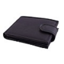 Streamline wallet includes main compartment, zip compartment, ID holders and coin compartment, made from PU material