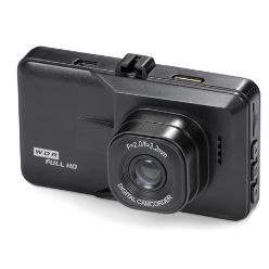 includes car charger, dash cam, HD wide lens