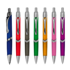 Stylish ball pen in vibrant colours, with a strong and sturdy clip, large branding area / ideal for any promotion