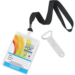 Sublimation trade show lanyard with plastic clip made from polyester