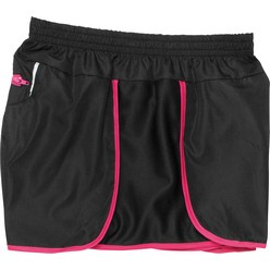 Elasticated waistband, back zip pocket, reflective tape, inner mesh lining, weight 90gsm, 100% micro-active polyester