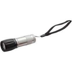 9 LED aluminium torch requires 3 AAA batteries (not included) branding on this item is not recommended