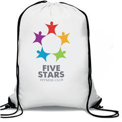 Drawstring bag with : Evo Water Bottle, In-Shape Pedometre, Fanatic Sports Towel