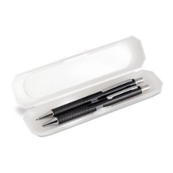 Pen contains black German-manufactured ink, Pencil contains 0.5mm lead