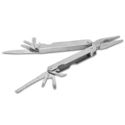 Stainless steel 9-in-1 multi-function tool. Stainless steel