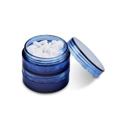 Lip balm and mints in container