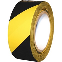 Danger barrier tape yellow with black stripes