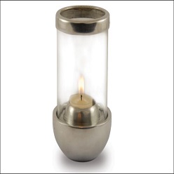 Tealight holder aluminium and glas