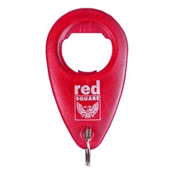 Teardrop shaped bottle opener and keyring