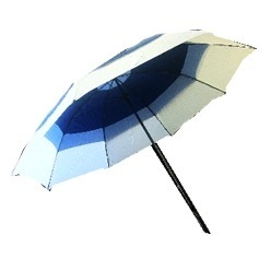 Technical Golf Umbrella with fibre glass shaft, windproof with a double layer rubber grip handle
