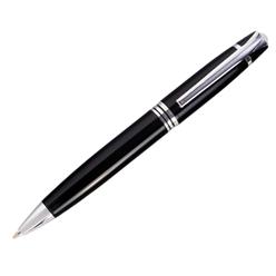 Metal twist action pen in black presentation box