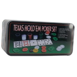 36'x24' Gaming Mat – 200 Professional Poker Chips – 1 Dealer Button – 1 Big Blind Button – 1 Small Blind Button - 2 Decks of Playing Cards – Easy Instruction Booklet