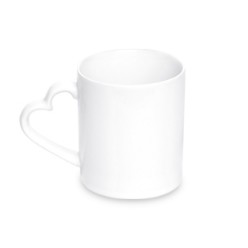 Add a touch of love to your morning cuppa with this gorgeous mug designed with a heart shaped handle, Dishwasher and Microwave safe, 300ml, Packaged in a white box, Ceramic
