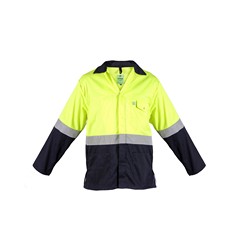 Conti suite reflective jacket and trousers, Made in South Africa, triple stitching on shoulder and sleeves, chest pocket with flap and pen section, money pocket on trousers, side swing pockets, side vents, back pocket