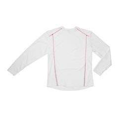 100% polyester moisture management long sleeve with reflective piping detail for visibility and coloured flossing
