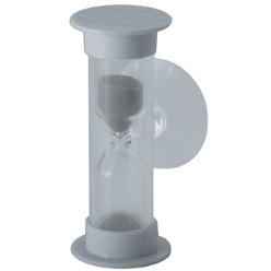 Transparent wall mountable sandtimer (2 minutes)