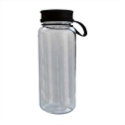 Transparent water bottle with lid, I litre