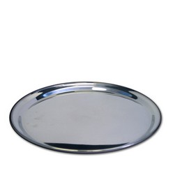 Spruce your dinnerware collection up a notch with this convenient, excellent quality stainless steel round tray. The design is an interesting mix of style and functionality. The tray has a serving of 400mm and is a tremendous amount of help around the kitchen. Use it to serve around drinks at a party, or to present snacks when you have company. The product is available in a classy silver color.