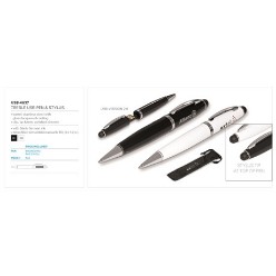 barrel stainless steel with gloss, lacquered coating clip, tip & trim polished chrome with black German ink, Version 2.0, Supplied in a microfibre presentation pouch.- 8GB