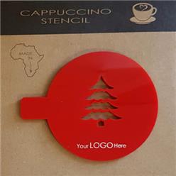 Tree red cappuccino stencil Tree red cappuccino stencil
