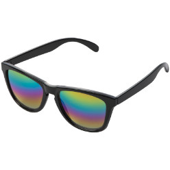 Trendy sunglasses with a transparent frame and mirrior lenses in various colour finishes