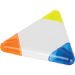 Wax style 3-in-1 highlighter with blue, orange, yellow