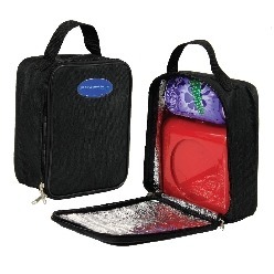 Material 600D, keeps snack cool, easy carry handle with zipper
