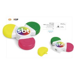 ABS, Looking for a promotional gift that is playful and practical? Say hello to our Triplicity Spinner Highlighter!, A great give-away idea, this fun stationery item may be small in size, but it?s big in appeal.