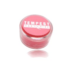 10ml lip balm tub available in Vanilla, Strawberry, Mint, Tropical flavours