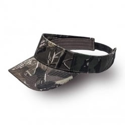 Twill Lumo Visor: 100% polyester, 4 Needle stitch twill sweatband velcro closure, Back underpeak, reflective sandwich